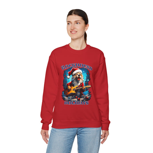 Rocking Santa Dog Holiday Sweatshirt