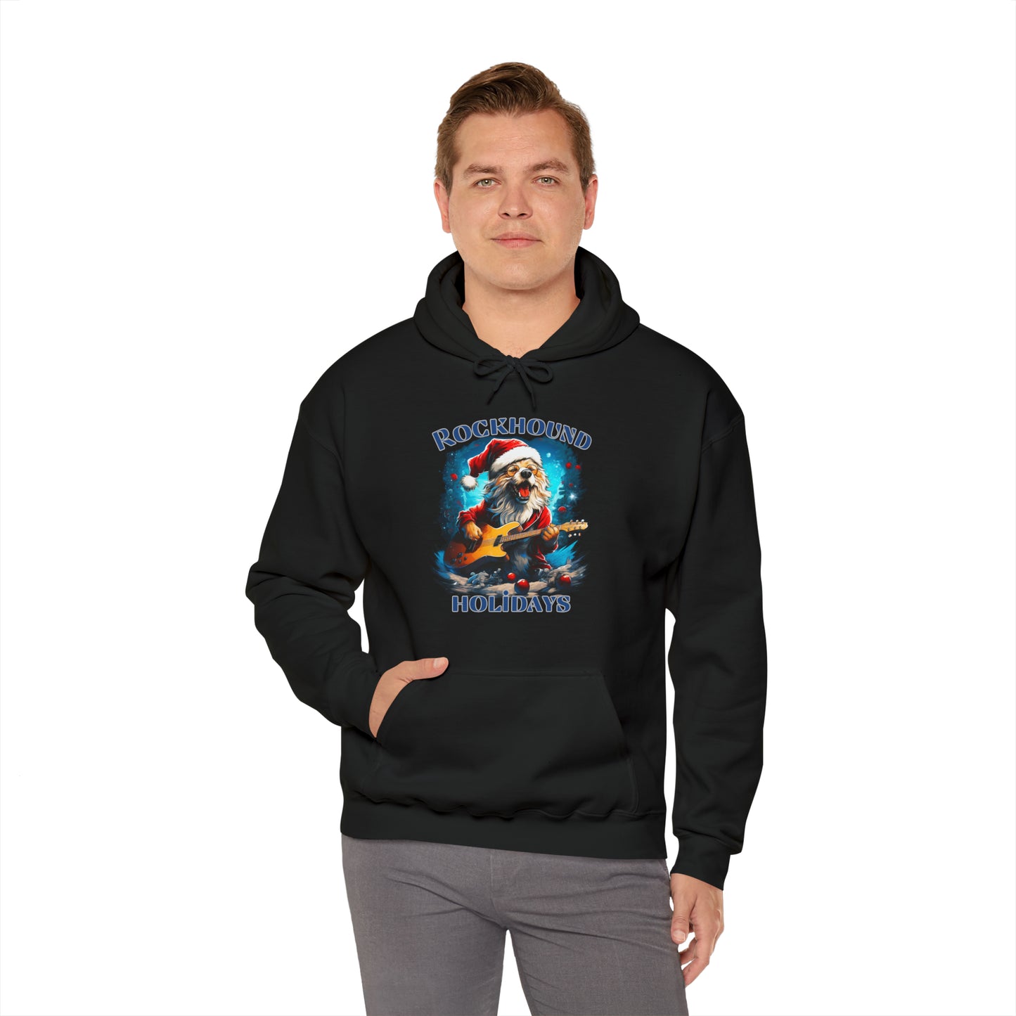 Rocking Santa Dog Holiday Hoodie