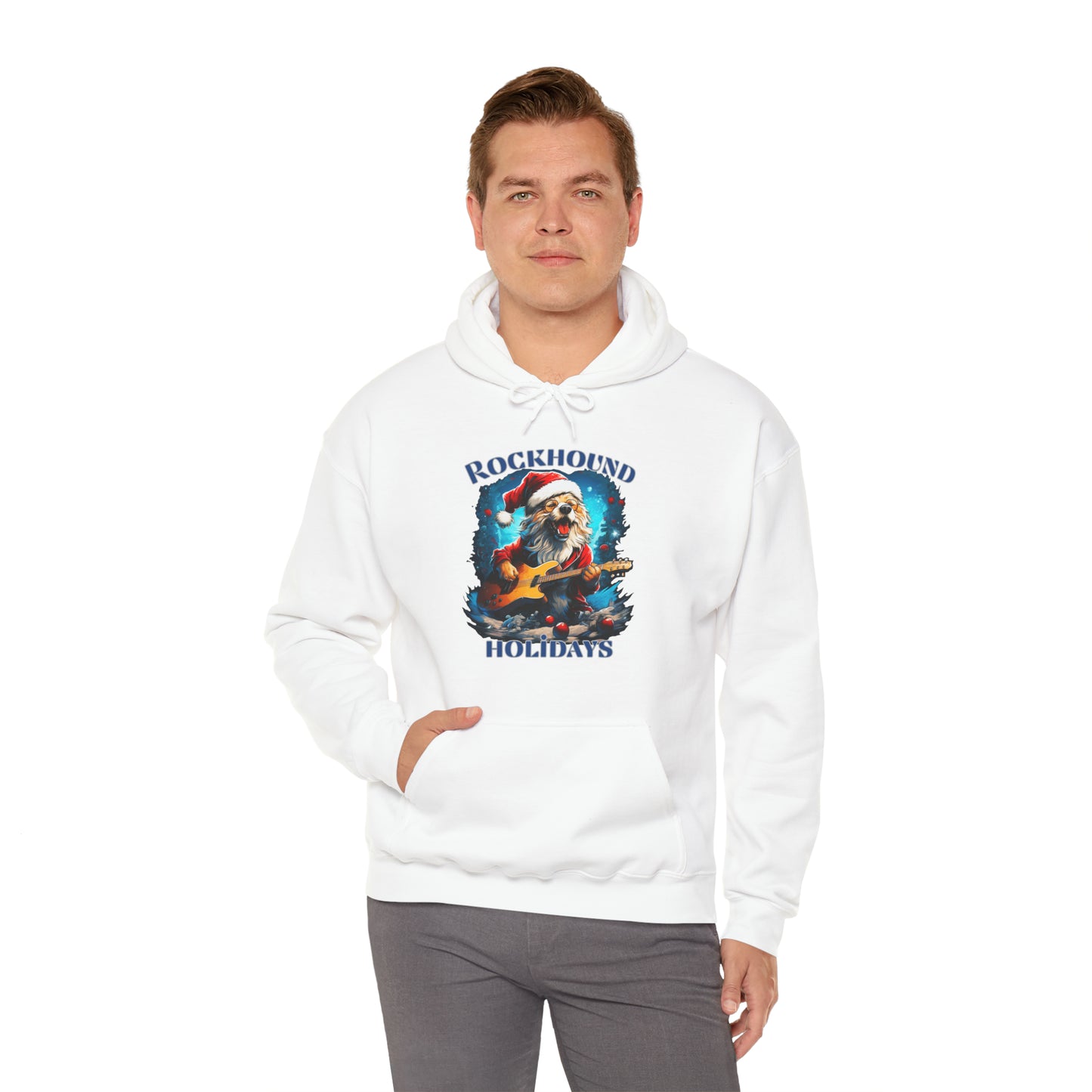 Rocking Santa Dog Holiday Hoodie