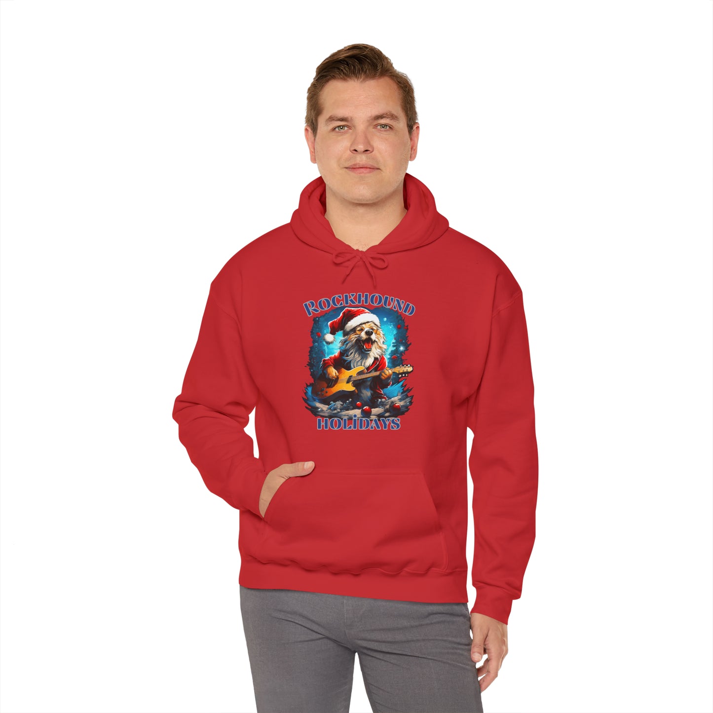 Rocking Santa Dog Holiday Hoodie