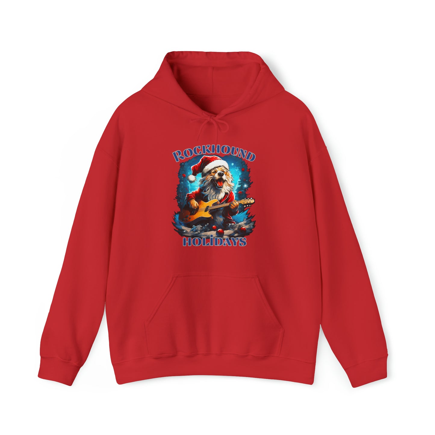 Rocking Santa Dog Holiday Hoodie