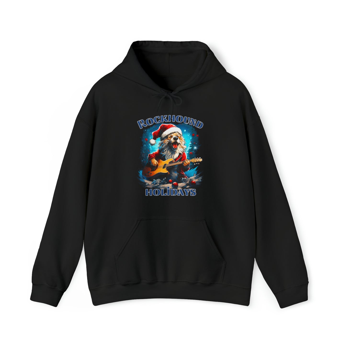 Rocking Santa Dog Holiday Hoodie