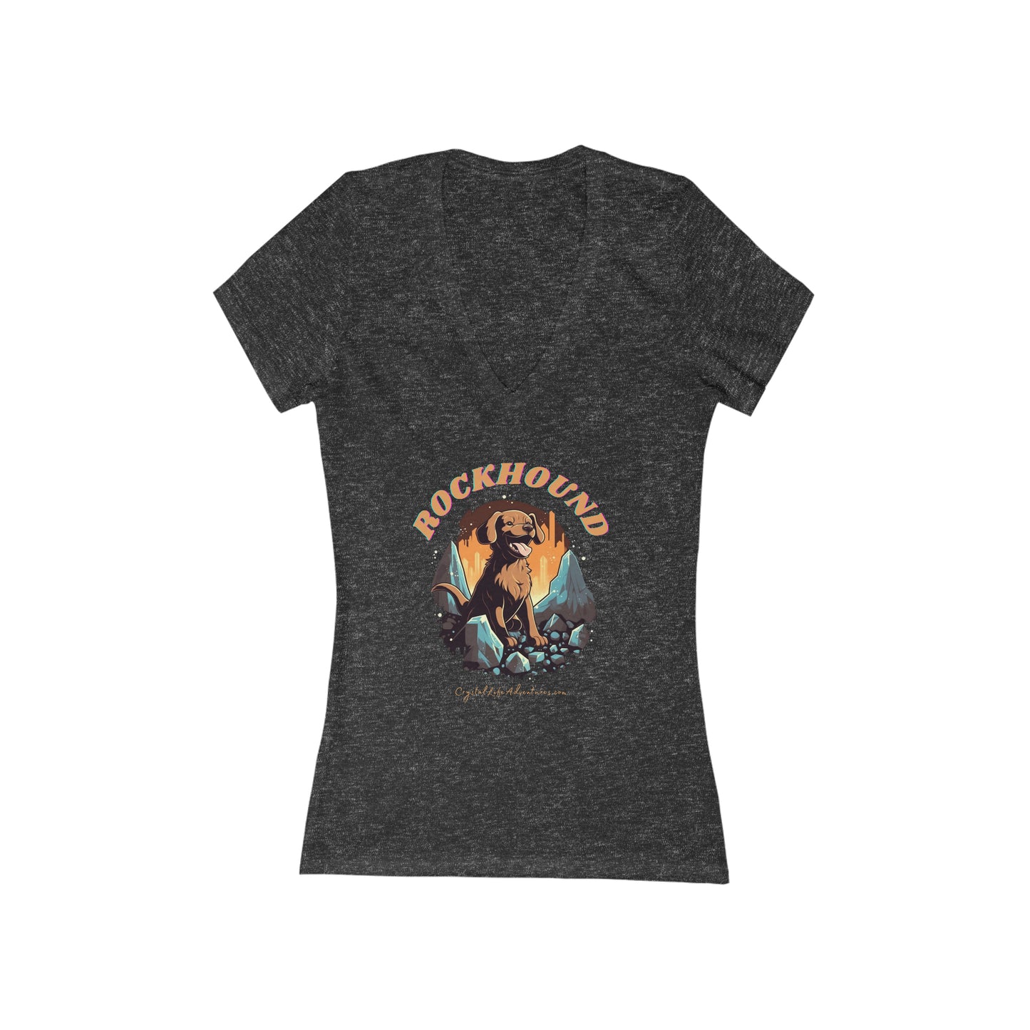 Happy Mountain Rockhound Ladies V-Neck T-Shirt