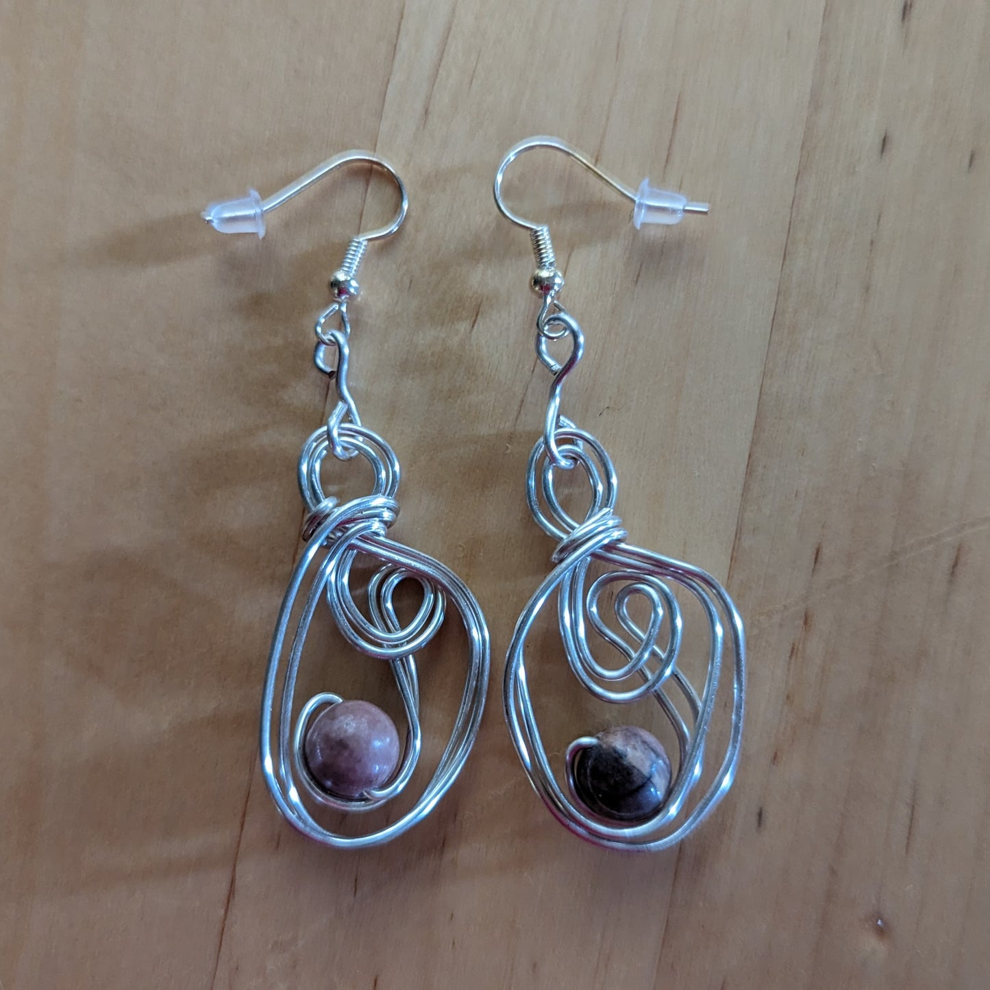 Rhodochrosite in Silver