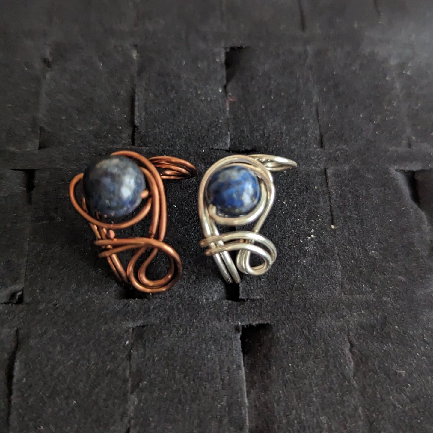 Lapis Lazuli in Copper and Silver